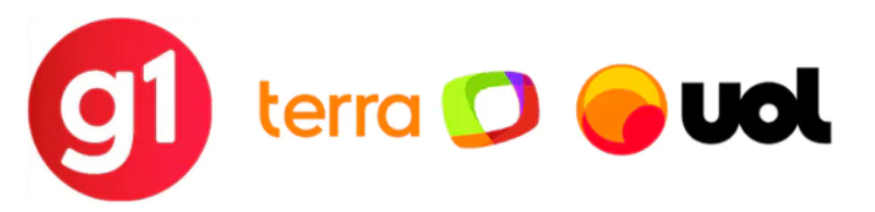 Logos g1, Terra e UOL
